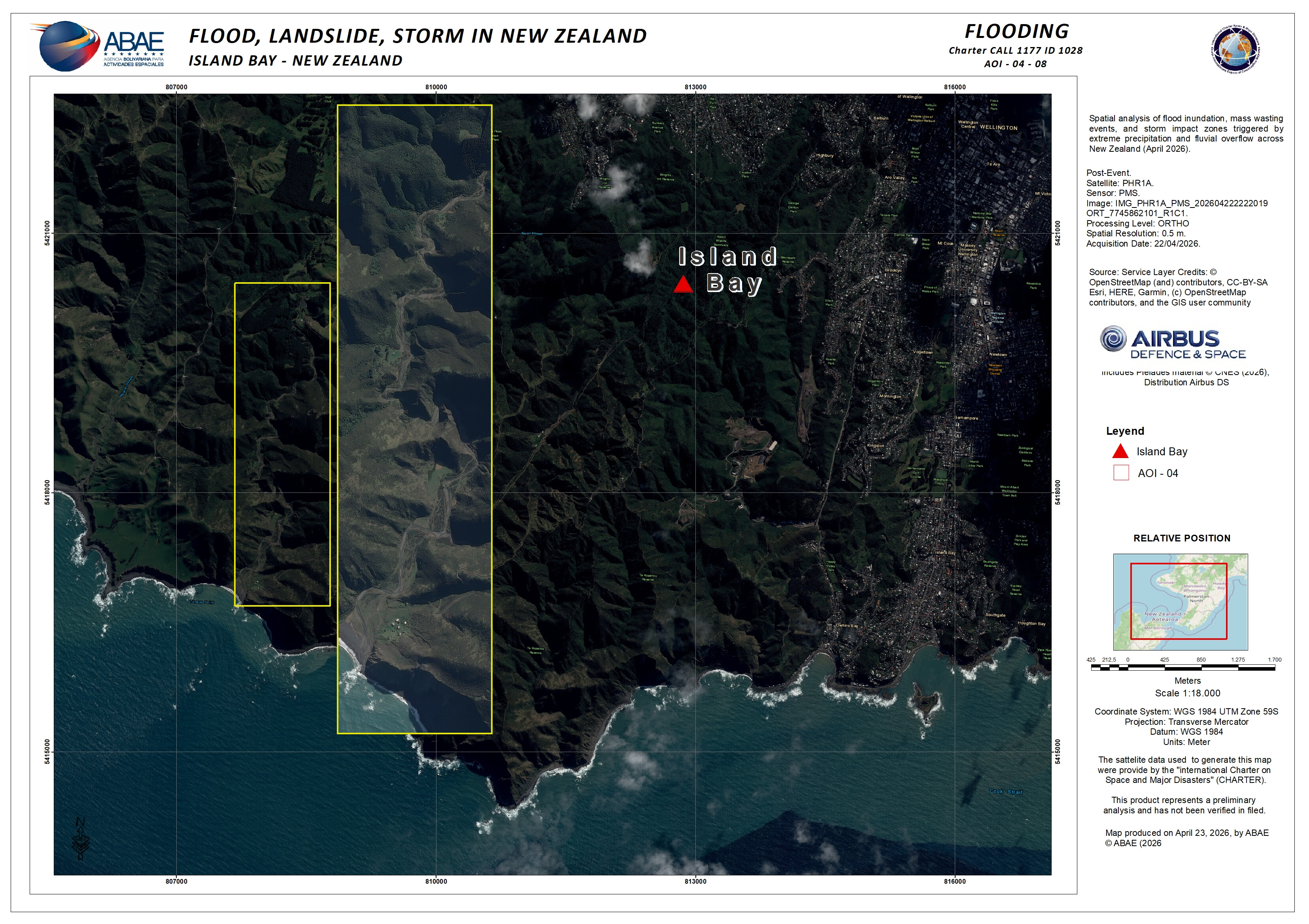 Flood, Landslide, Storm in Island Bay, New Zealand