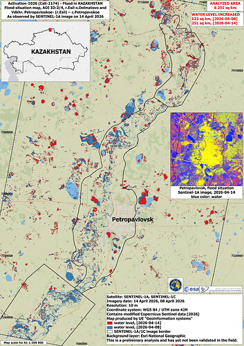 Flood situation map