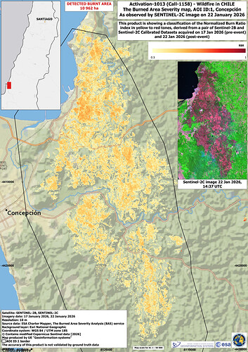 Burned Area Severity Analysis map